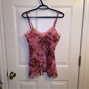 Secrets of Charm Pink and Brown Chemise Sleepwear